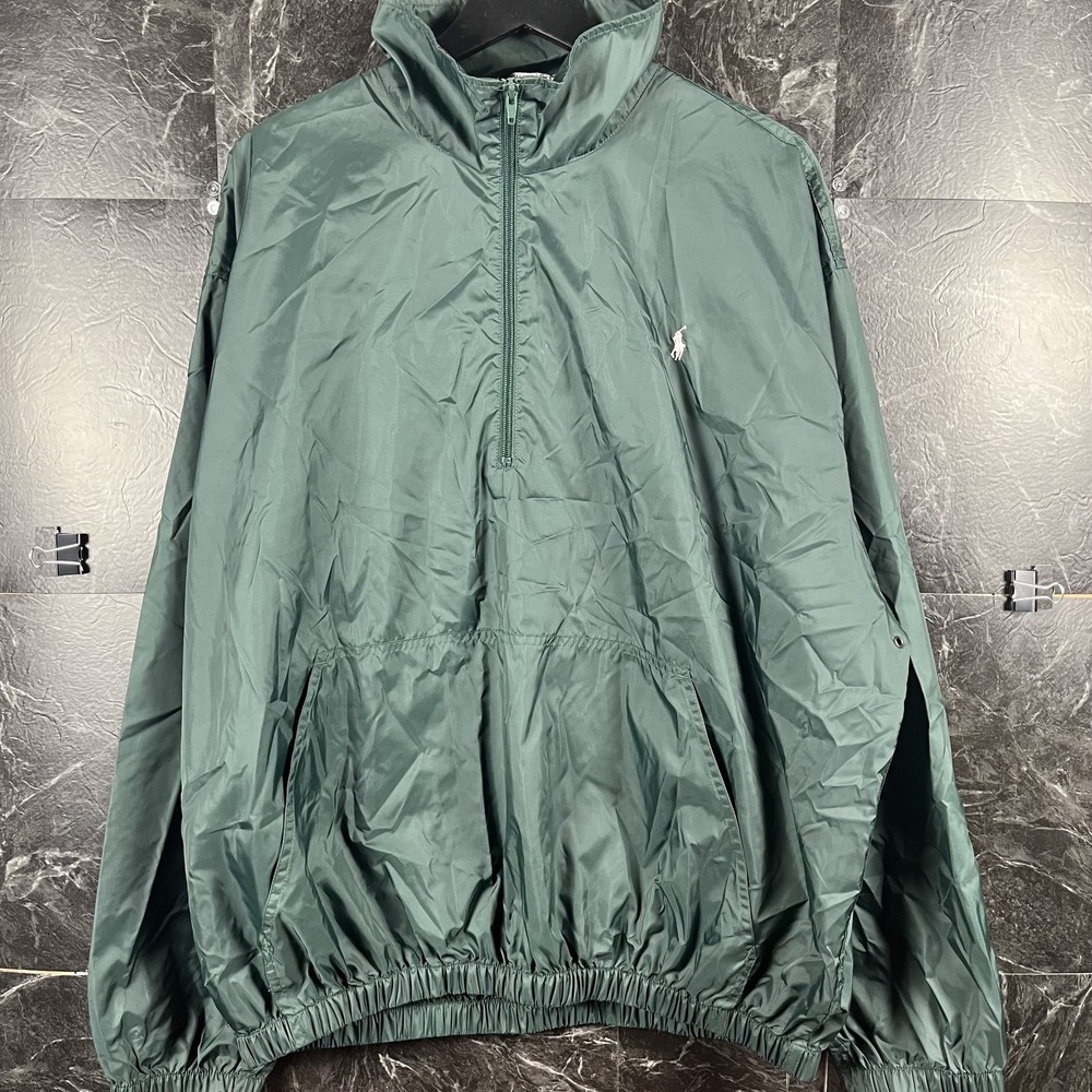 Polo Ralph Lauren Men's Green Vtg Wind Rain Jacket XL